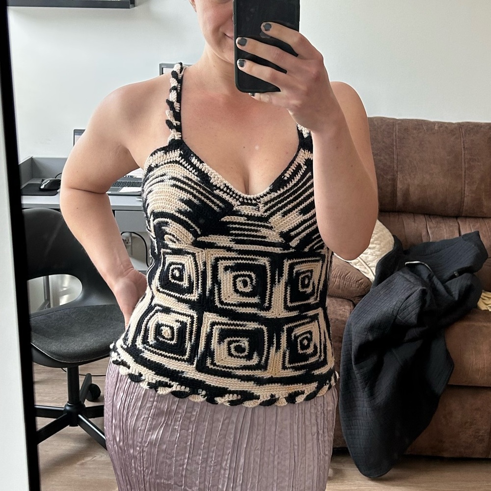 Ulla Johnson Lucia Zebra Top M/L Merino Wool